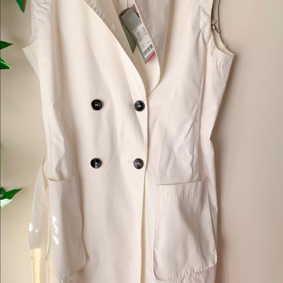 Lavia 18 white woman’s sleeveless trench coat new size 8 - Picture 3 of 9